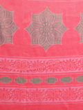 Leeza Store Women's Green & Pink Colored Soft Chiffon Brasso Printed Saree with Blouse Piece - LZPKSVEER-PINKGREEN - Green