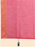 Leeza Store Women's Pink Viscose Georgette Latest Design Fancy Printed Trendy 2023 Tassels Latkan Zari Border Saree With Running Blouse Peice - LZPKSJOHN-Pink - Pink