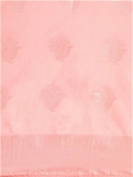 Leeza Store Tissue Silk Silver Zari Floral Ethnic Motifs Saree With Blouse Piece - Light Pink