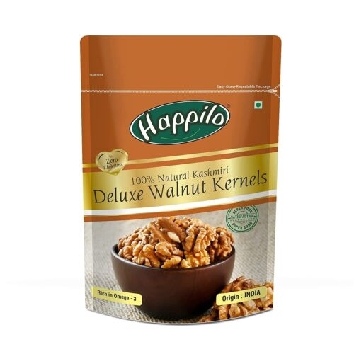 Happilo Delus 100% Natural Dried Kashmiti Walnuy Kernels - 200gm