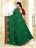 Embroidered, Printed, Woven, Embellished, Solid, Plain Bollywood Art Silk, Pure Silk Saree  (Green)