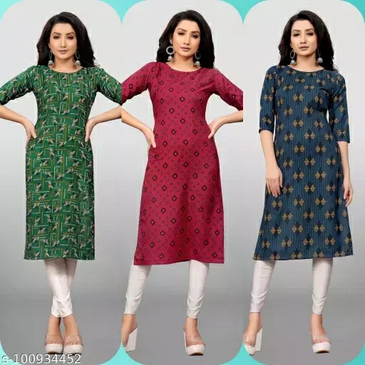 combo pack of long kurtis
