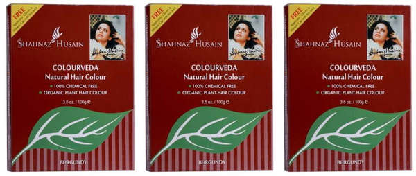 Shahnaz Husain Colourveda Natural Hair Colour - 100Gm (Burgandy) (Pack of 3) Shahnaz Husain Colourveda Natural Hair Colour - 100Gm (Burgandy) (Pack of 3)