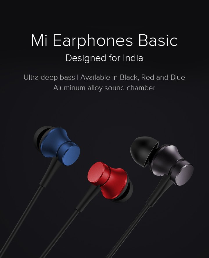 mi earphones basic with mic blue