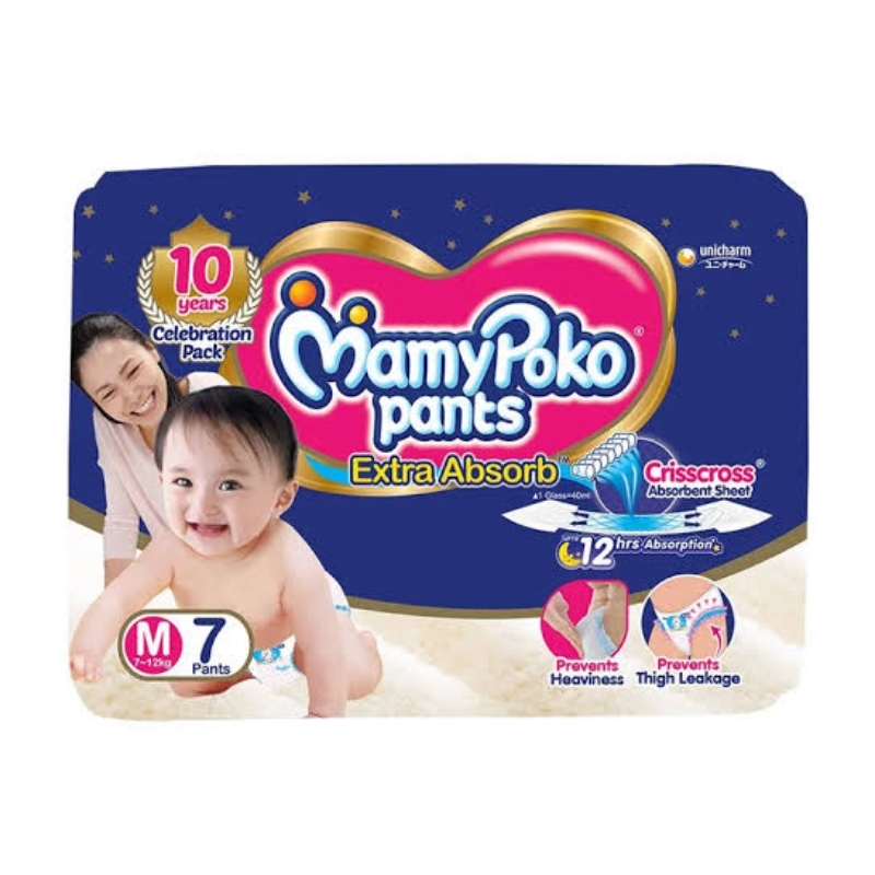 MamyPoko Pants Extra Absorb - 7 pants, M (7-12kg)