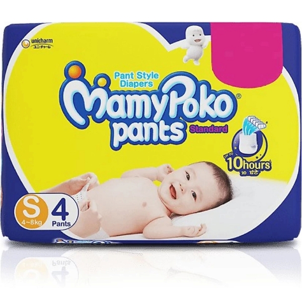 MamyPoko Pants Standard - 4 pants, S (4-8kg)
