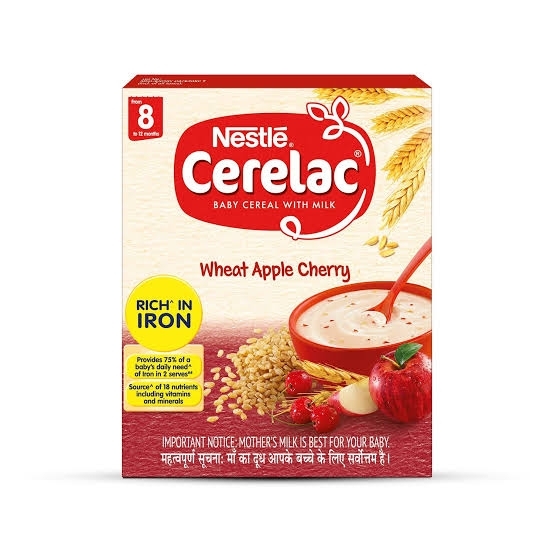Nestle Cerelac From 8 to 12 Months - Wheat Apple Cherry, 300g