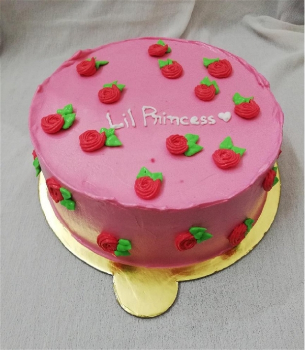 Mini Flower Pink Vanilla Cake - 1 Pound