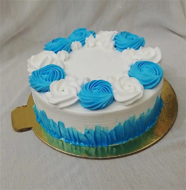 Blue Ocean Theme Vanilla Cake - 2 Pound