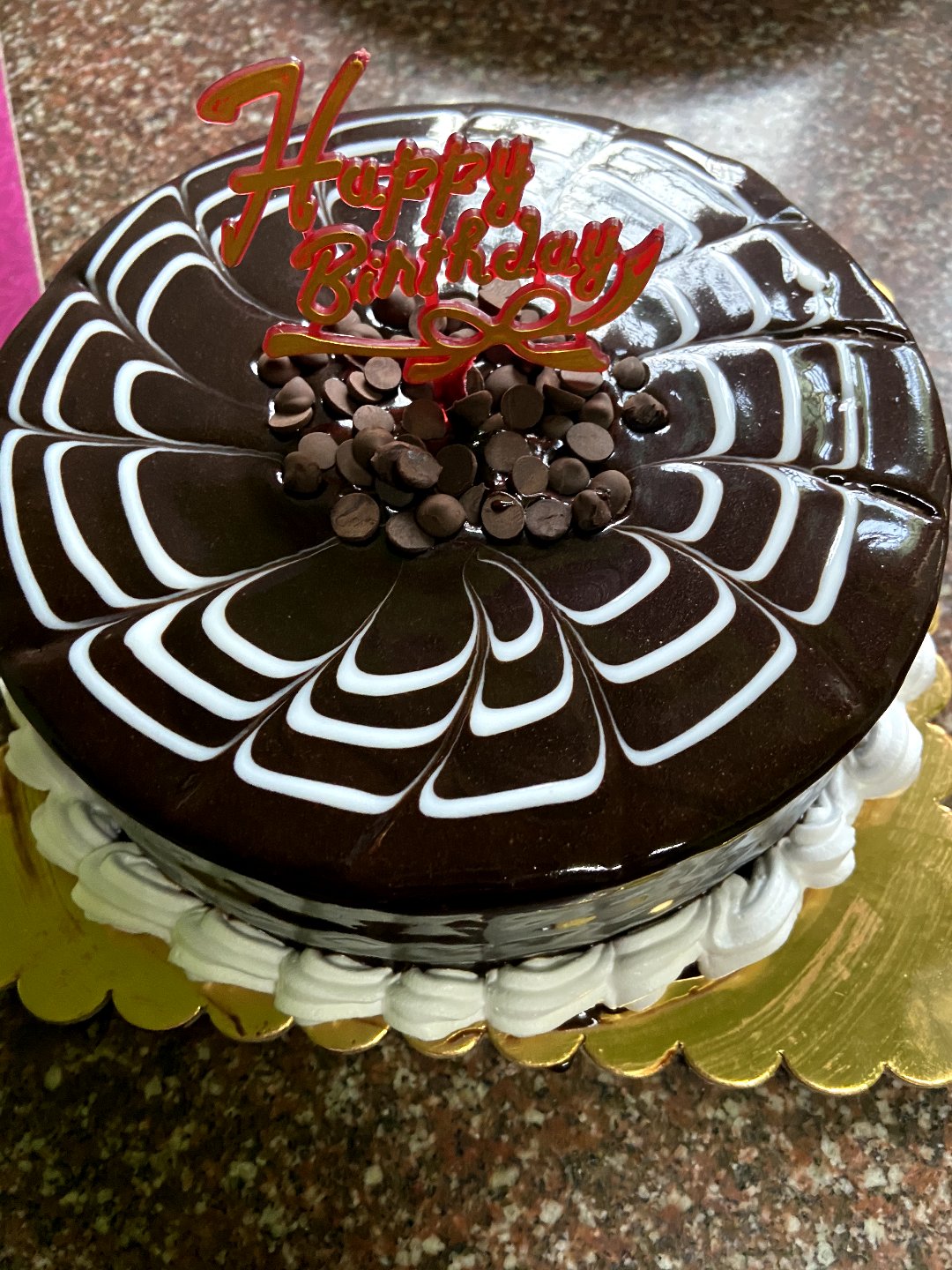 Spider Web Design Chocolate Cake - 2Pound