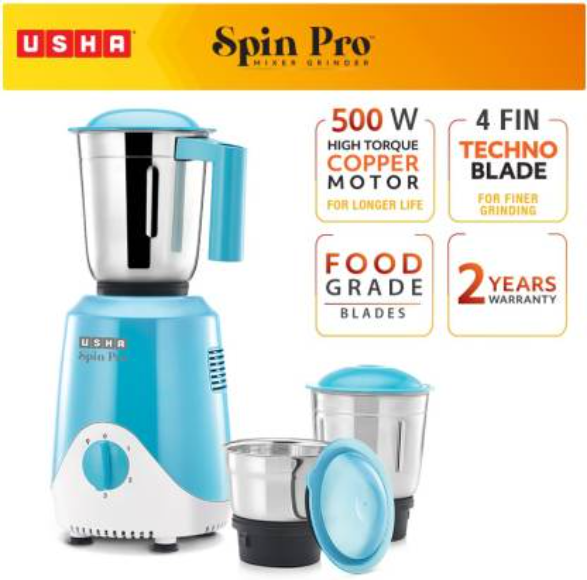 usha smash mixer grinder 500w price