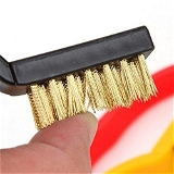 0184 -3 Pc Mini Wire Brush Set (Brass, Nylon, Stainless Steel Bristles)
