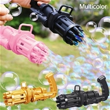 8028 8-HOLE BATTERY OPERATED BUBBLES GUN TOYS FOR BOYS AND GIRLS (1PC ONLY)