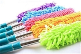 0707 MULTIPURPOSE MICROFIBER CLEANING DUSTER WITH EXTENDABLE TELESCOPIC WALL HANGING HANDLE