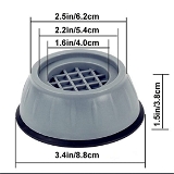 1769 ANTI VIBRATION PADS WITH SUCTION CUP FEET
