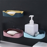 4715A MULTIPURPOSE STICKER WALL MOUNTED PLASTIC SOAP HOLDER & DISPENSER (WITH BOX)