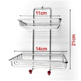 1763 KITCHEN BATHROOM SOAPS STORAGE RACK WITH 2 HOOK FOR HOME