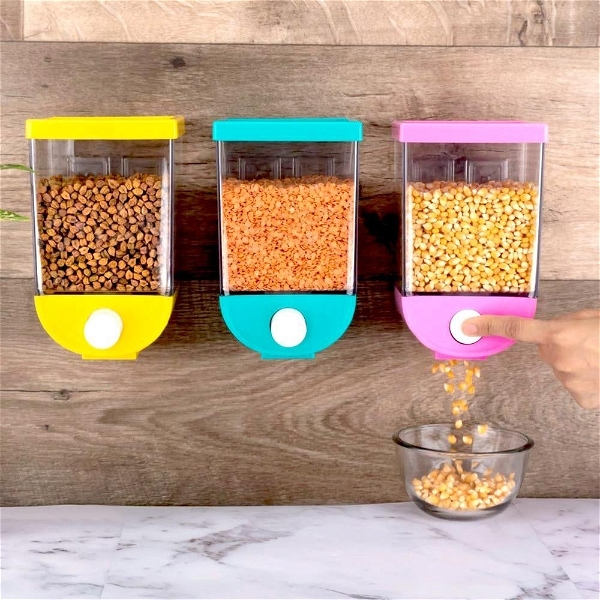 2259 WALL MOUNTED CORNFLAKES/CEREAL/PULSES/BEANS - 1100 ML (ASSORTED COLOR) (1PC) - 85