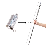 1697 MAGIC TOY METAL HIGH ELASTICITY STEEL SILVER APPEARING CANE MAGIC TOY MAGIC STEEL