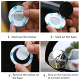 1512 BLIND SPOT ROUND WIDE ANGLE ADJUSTABLE CONVEX REAR VIEW MIRROR - PACK OF 2