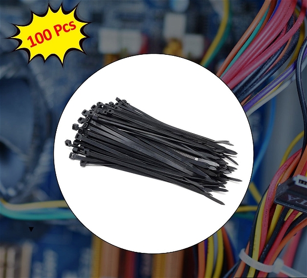 9019 100 PC CABLE ZIP TIES USED IN ALL KINDS OF WIRES TO MAKE THEM TIED AND KNOTTED ETC.