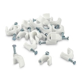 9020 100 PC 6 MM CABLE CLIP USED IN ALL KINDS OF WIRES TO MAKE THEM STUCK AND HOLDED IN WALLS ETC.