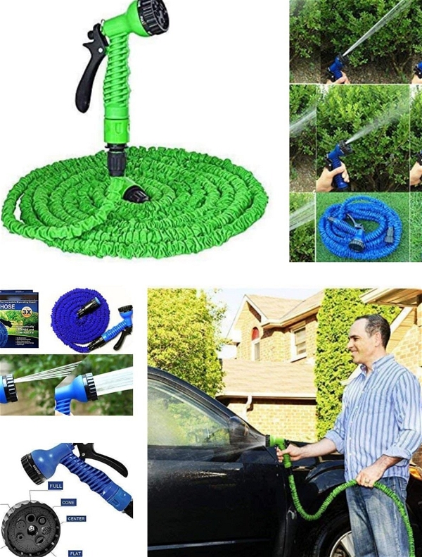 0502 -50 FT EXPANDABLE HOSE PIPE NOZZLE FOR GARDEN WASH CAR BIKE WITH SPRAY GUN