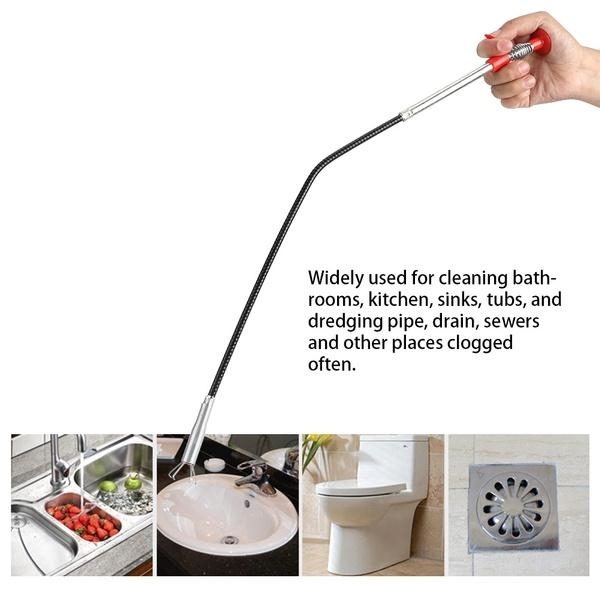 1634 METAL WIRE BRUSH SINK CLEANING HOOK SEWER DREDGING DEVICE