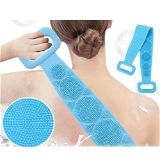 1302 SILICONE BODY BACK SCRUBBER DOUBLE SIDE BATHING BRUSH FOR SKIN DEEP CLEANING
