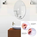 1795 OVAL SHAPE 3D MIRROR STICKER