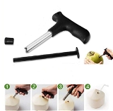 0854 PREMIUM QUALITY STAINLESS STEEL COCONUT OPENER TOOL/DRILLER WITH COMFORTABLE GRIP