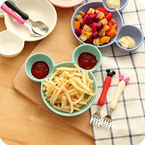 0843 MICKEY SHAPED KIDS/SNACK SERVING SECTIONED PLATE