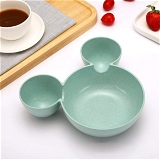 0843 MICKEY SHAPED KIDS/SNACK SERVING SECTIONED PLATE