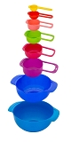 0833 8 PIECE NESTING BOWLS WITH MEASURING CUPS SET - 95