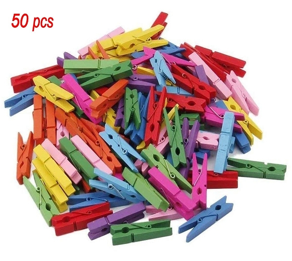 1346 WOODEN CLIPS (PACK OF 50)