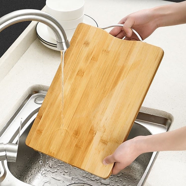 2475 NON-SLIP WOODEN BAMBOO CUTTING BOARD WITH ANTIBACTERIAL SURFACE