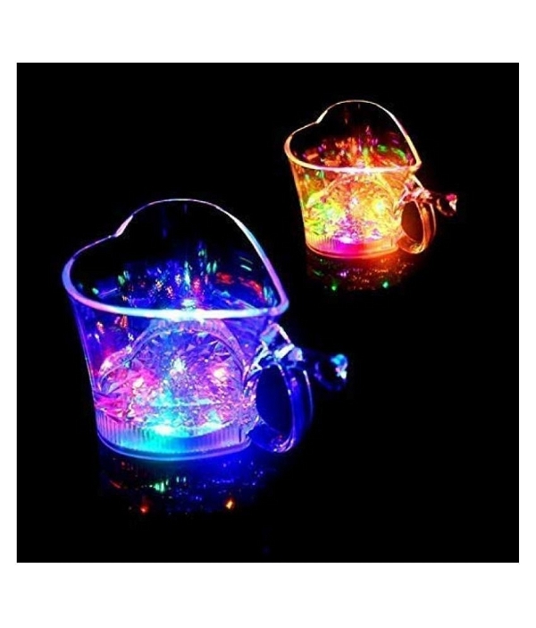 0759 HEART SHAPE ACTIVATED BLINKING LED GLASS CUP