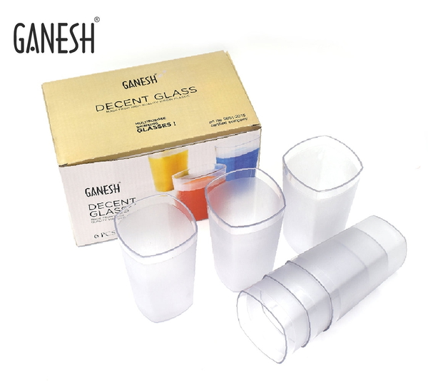 8114 GANESH DECENT GLASS, 350ML, SET OF 6