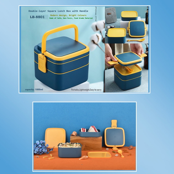 2838A DOUBLE-LAYER PORTABLE LUNCH BOX