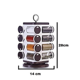 8119 GANESH MULTIPURPOSE REVOLVING SPICE RACK WITH 16 PCS DISPENSER EACH 100 ML PLASTIC SPICE ABS MATERIAL 1 PIECE SPICE SET 1