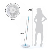 8703 SPIN MOP WITH BIGGER WHEELS AND PLASTIC AUTO FOLD HANDLE FOR 360 DEGREE CLEANING