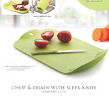 2389A CHOP & DRAIN VEGETABLES FRUITS CHOPPING BOARD SLEEK KNIFE