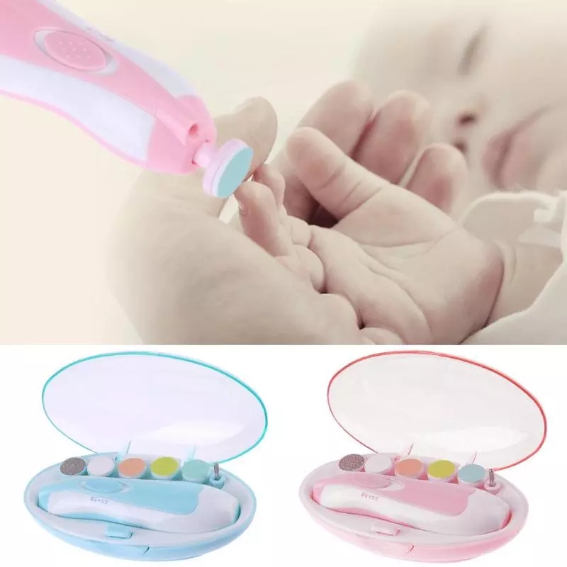 1223 ELECTRIC BABY NAIL TRIMMER WITH GRINDING HEADS FOR NEWBORN INFANT AND TODDLER
