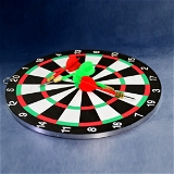 4897 BIG SIZE DOUBLE FACED PORTABLE DART BOARD WITH 4 DARTS SET 