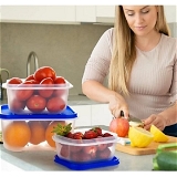 2748C 3 PCS SQUARE SHAPE FOOD GROCERY STORAGE CONTAINER