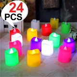 6425 24PCS FESTIVAL DECORATIVE - LED TEALIGHT CANDLES | BATTERY OPERATED CANDLE IDEAL FOR PARTY, WEDDING, BIRTHDAY, GIFTS (MULTI COLOR)