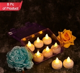 6433 SET OF 8PCS WITH TRANSPARENT BOX. FLAMELESS FLOATING CANDLES BATTERY OPERATED TEA LIGHTS TEALIGHT CANDLE - DECORATIVE, WEDDING.