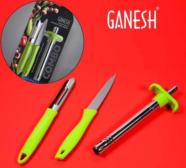 8135 GANESH 3PC LIGHTER KNIFE 