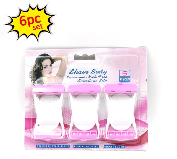 1236 DISPOSABLE BODY SKIN HAIR REMOVAL RAZOR FOR WOMEN – PACK OF 6