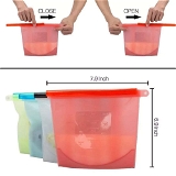 1080 REUSABLE SILICONE AIRTIGHT LEAKPROOF FOOD STORAGE BAG - 1 LTR
